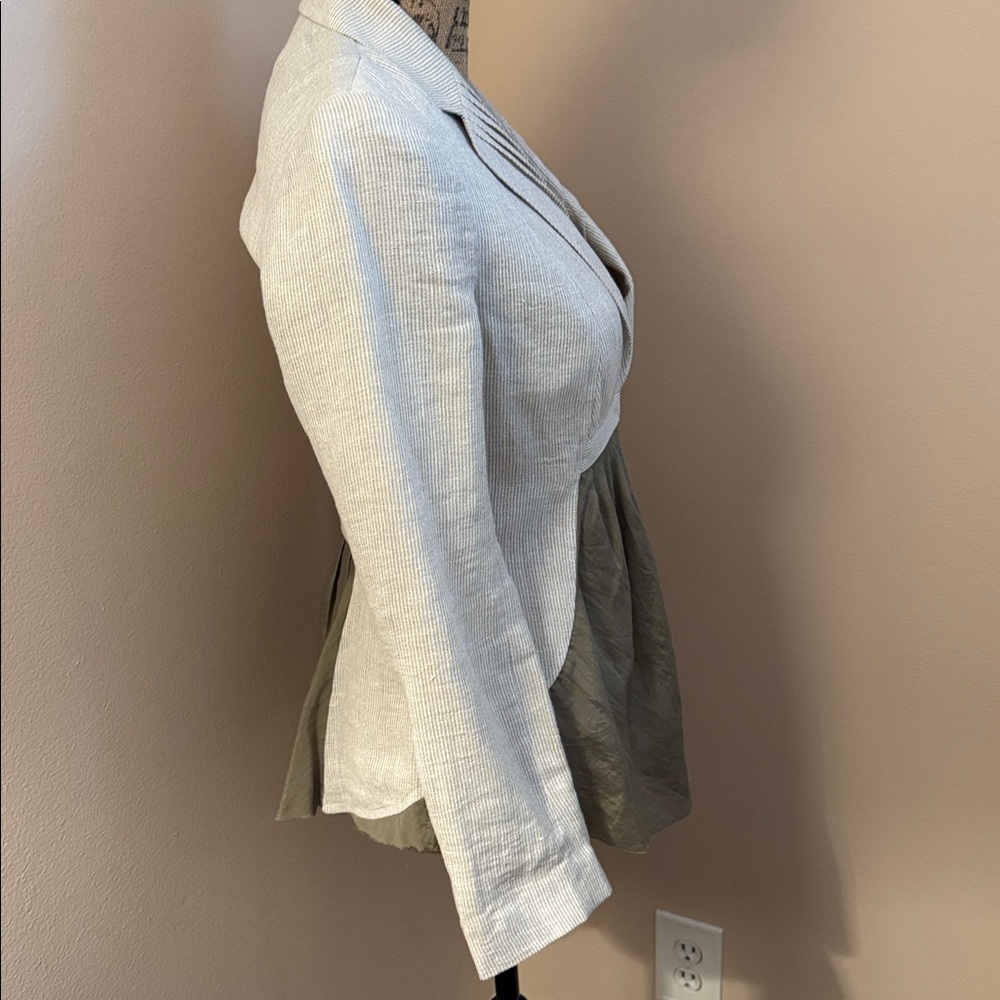 Elizabeth and James Linen and Silk Two-Tone Jacket - Picture 5 of 11
